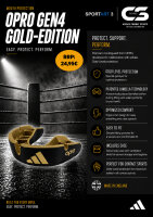 adidas Mundschutz OPRO Gen4 Gold-Edition Schwarz Senior
