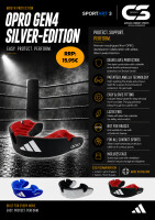 adidas Mouthguard OPRO Gen4 Silver-Edition black
