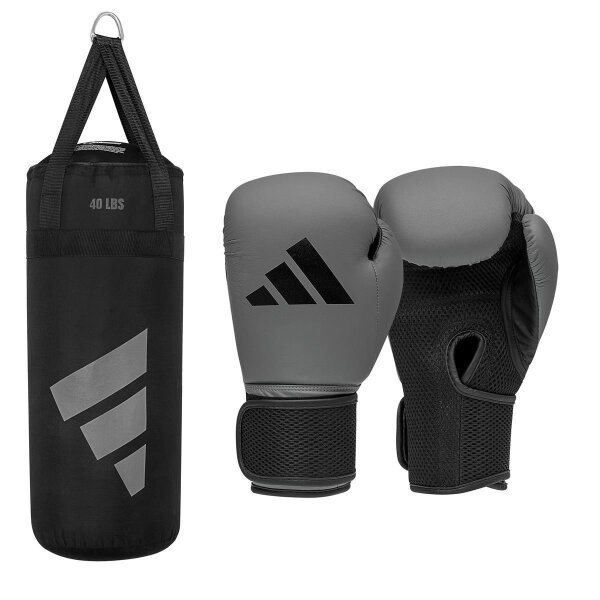 adidas Youth Boxing Kit 04 grey/black 10oz