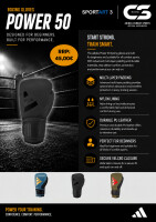 adidas Power 50 Training Gloves dusty petrol/gold